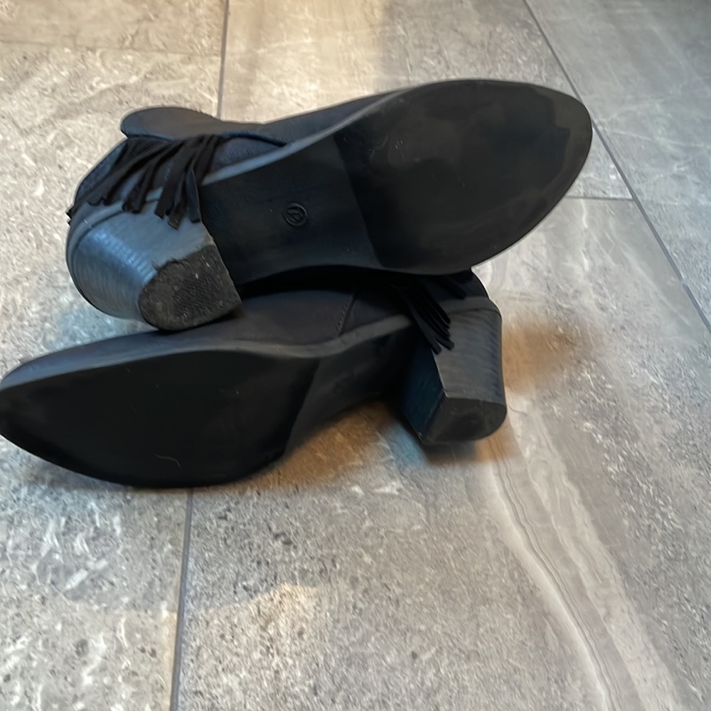 Bucco Fringe Heeled Booties - Picture 9 of 12